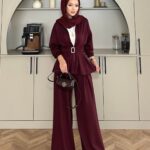 Premium Oysho Elina  İkili Takım BÜYÜK BEDEN TK100246  - Bordo