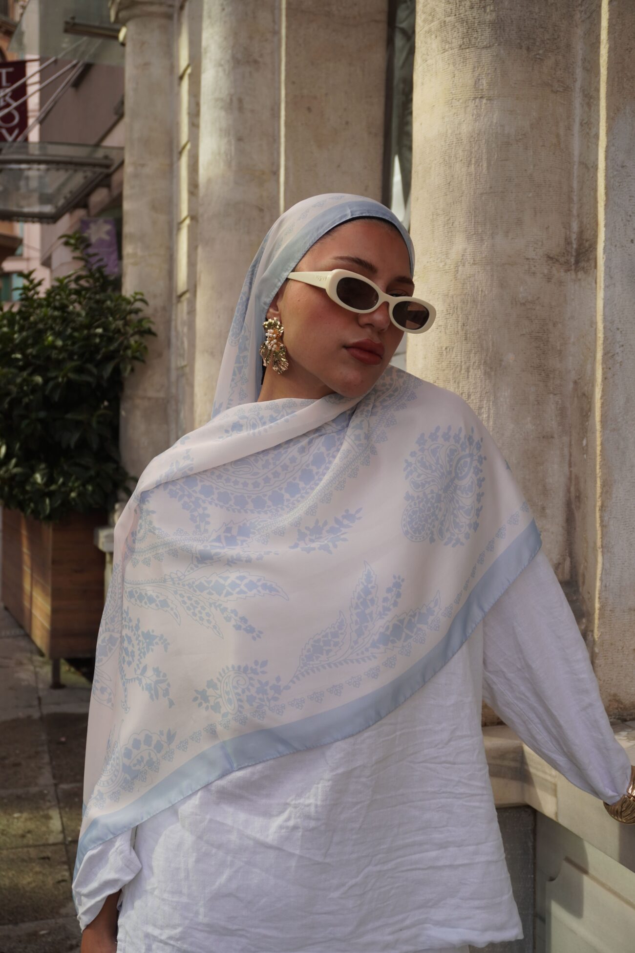 Havai Şal Serisi- 469-001- V-8- Buz Mavi - Görsel 3