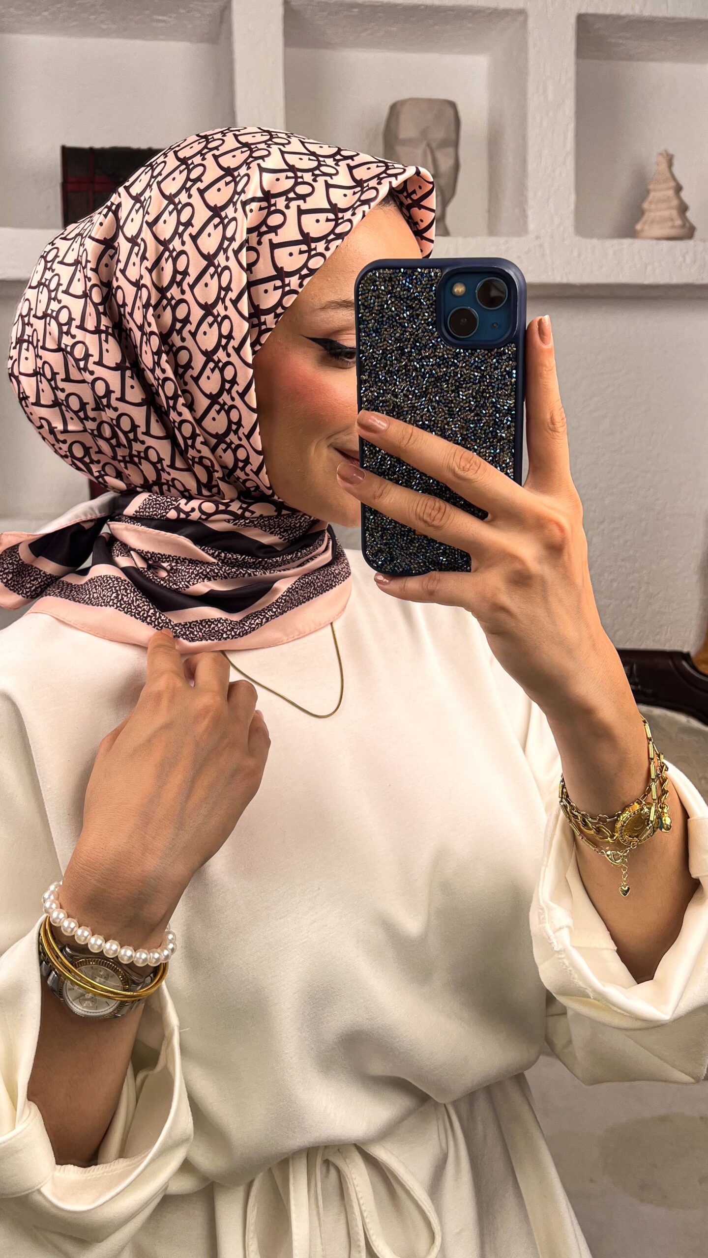 Dior Marka Eşarp – Bordo - Görsel 2