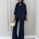 Premium Oysho  Bomber İkili Takım BÜYÜK BEDEN TK100248  -  Lacivert