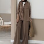 Premium Oysho  Bomber İkili Takım BÜYÜK BEDEN TK100248  -  Taba