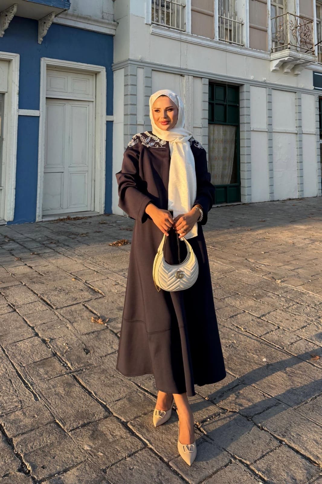 Mina Taş İşlemeli Etekli  Scuba İkili Takım TKM100269 - Lacivert - Görsel 2