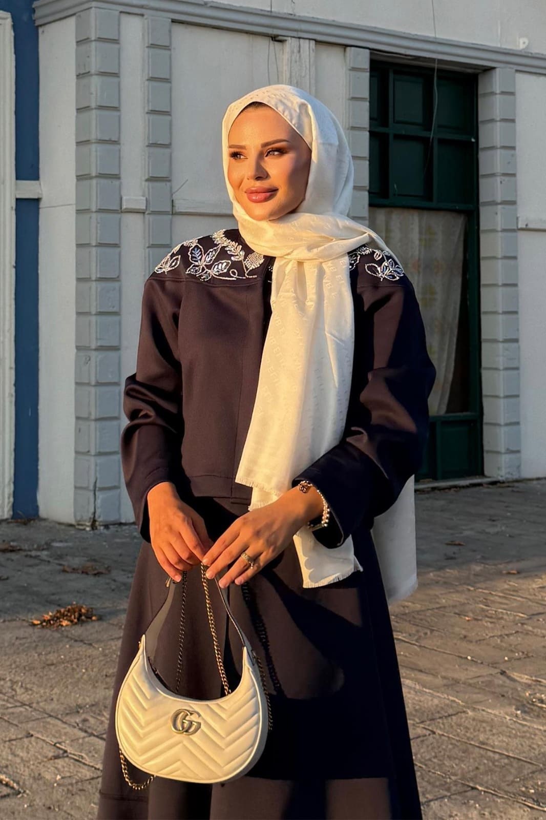 Mina Taş İşlemeli Etekli  Scuba İkili Takım TKM100269 - Lacivert - Görsel 3