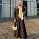 Mina Taş İşlemeli Etekli  Scuba İkili Takım TKM100269 - Lacivert