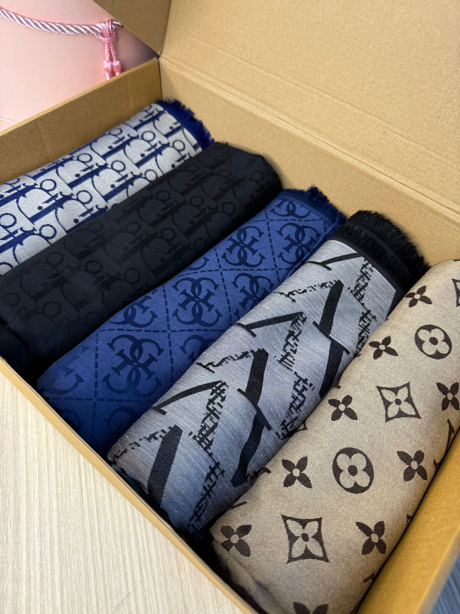 Çok Avantajlı Kutu 5'Li Kaşmir İpek Şal