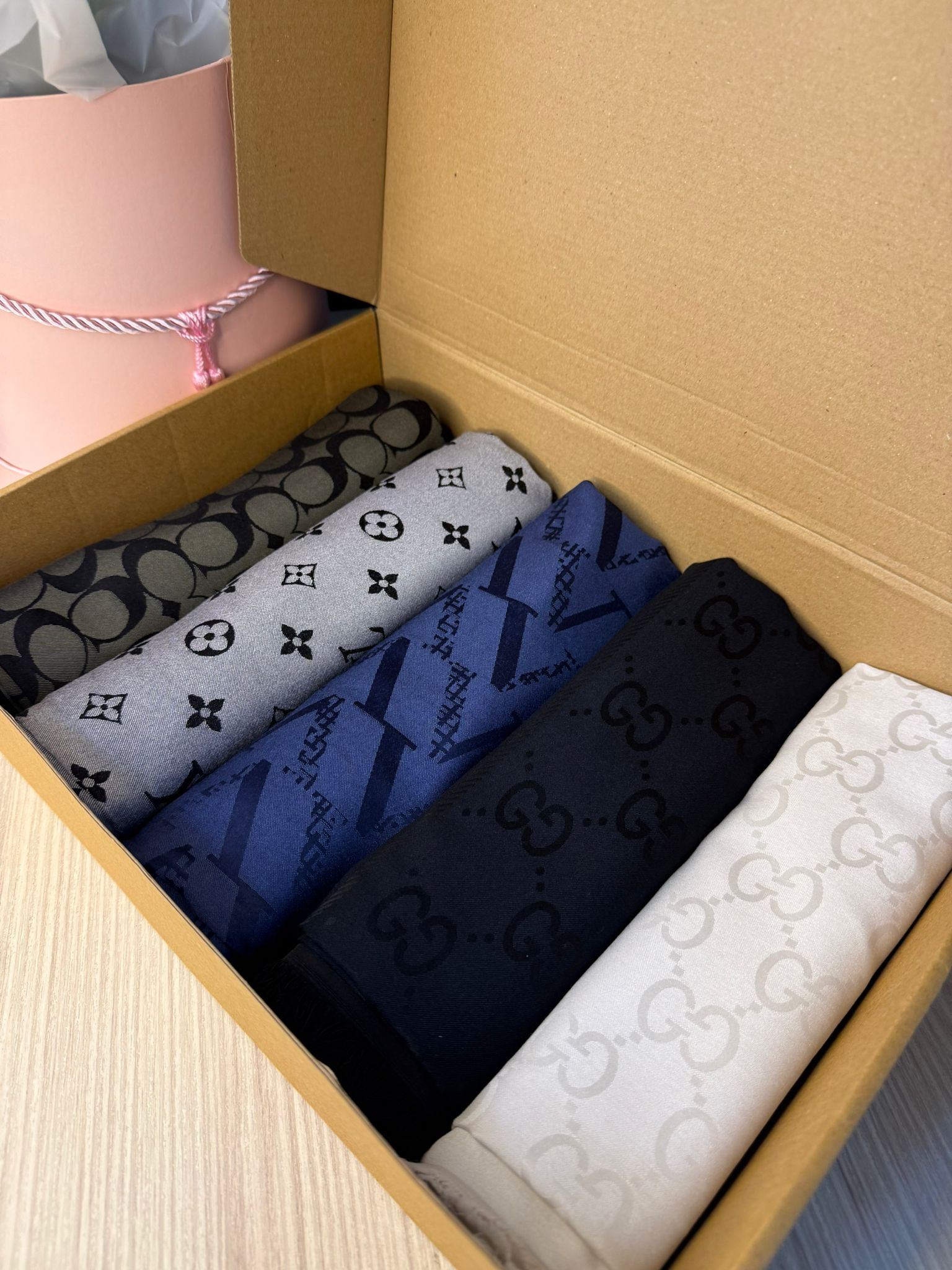 Çok Avantajlı Kutu 5'Li Kaşmir İpek Şal - Görsel 3