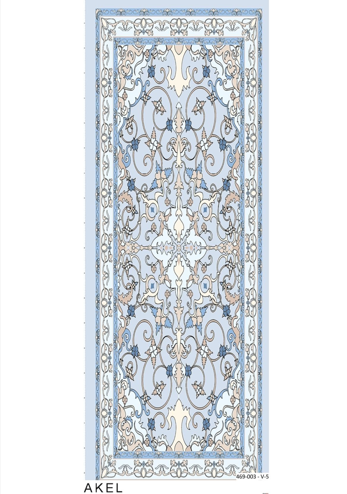 Zerefşan Şal Serisi- 469-003- V-5 - Buz Mavi - Görsel 6