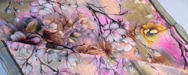 Flowers Kraş Desenli Şal - ŞL100234 - Çağla