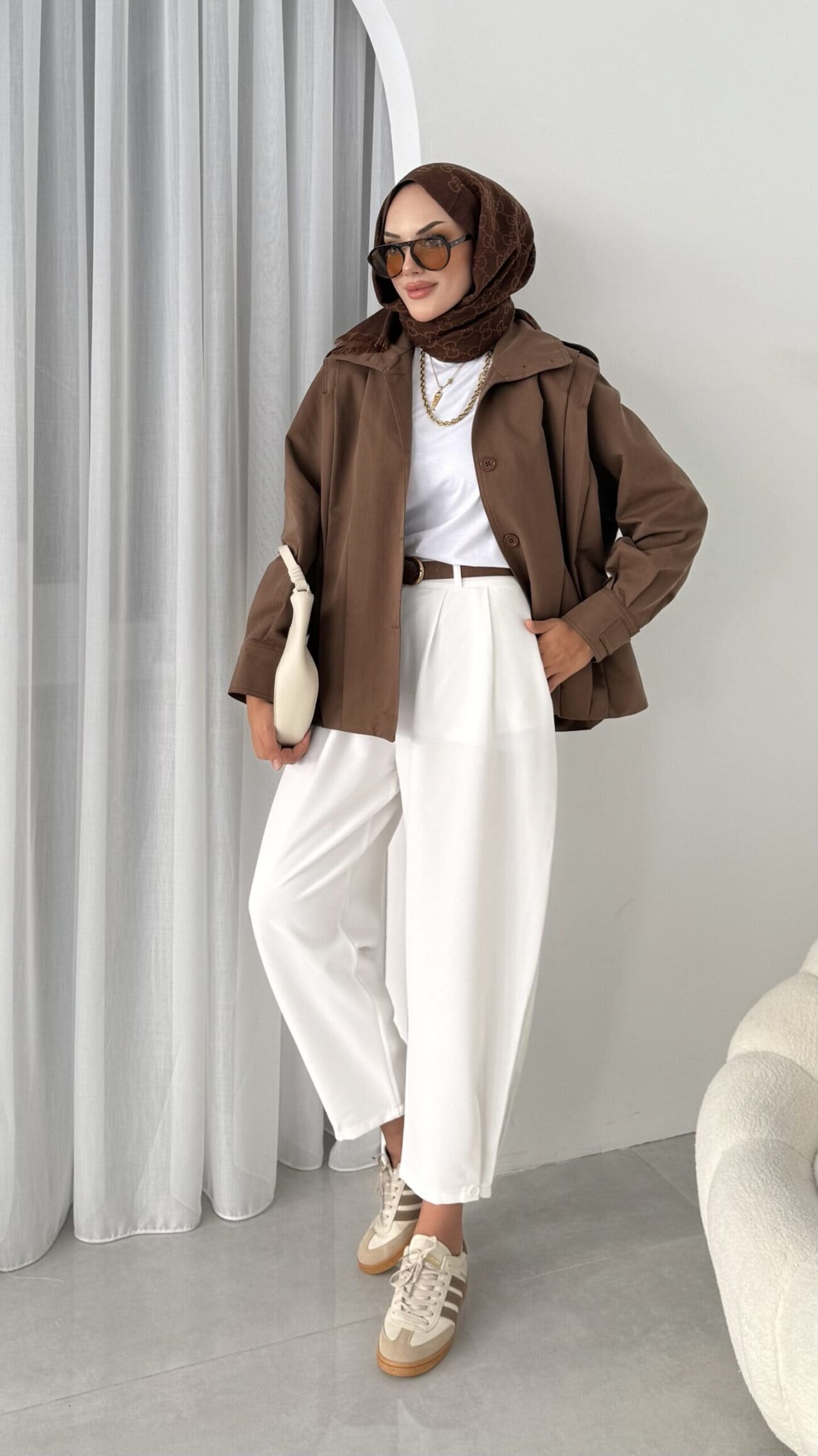 Zara Bomber Trençkot DŞ100237 - Kahverengi