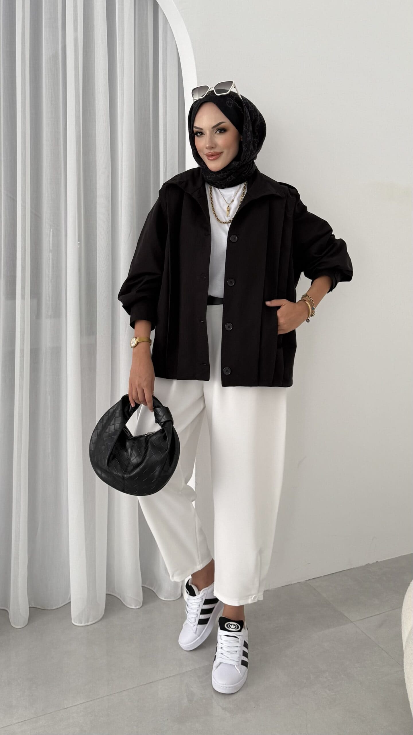 Zara Bomber Trençkot DŞ100237 - Siyah - Görsel 3