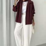 Zara Bomber Trençkot DŞ100237 - Bordo
