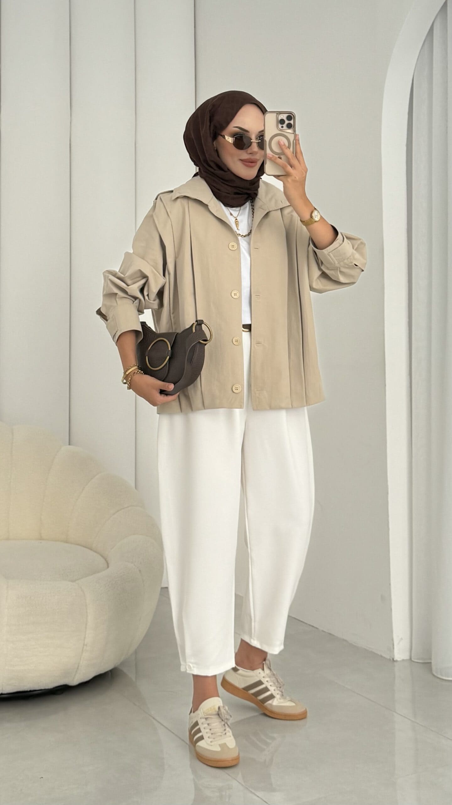 Zara Bomber Trençkot DŞ100237 - Bej - Görsel 3
