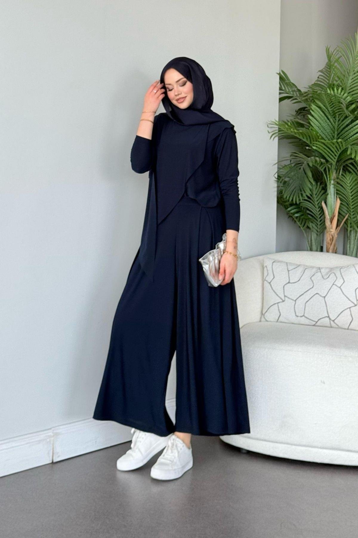 Pinterest Premium Oysho İkili Takım TK100241 - Lacivert - Görsel 3