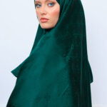 G Desen Pamuk İpeksi Jakar Şal - Zümrüt