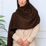 İTHAL A+ Fendi Yün İpek Çift Taraflı Marka Şal 87478 - Siyah Biyeli