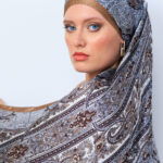 Etro Marka Yeni Sezon İthal Etnik Desen Vual İpek Şal - Bal Köpüğü