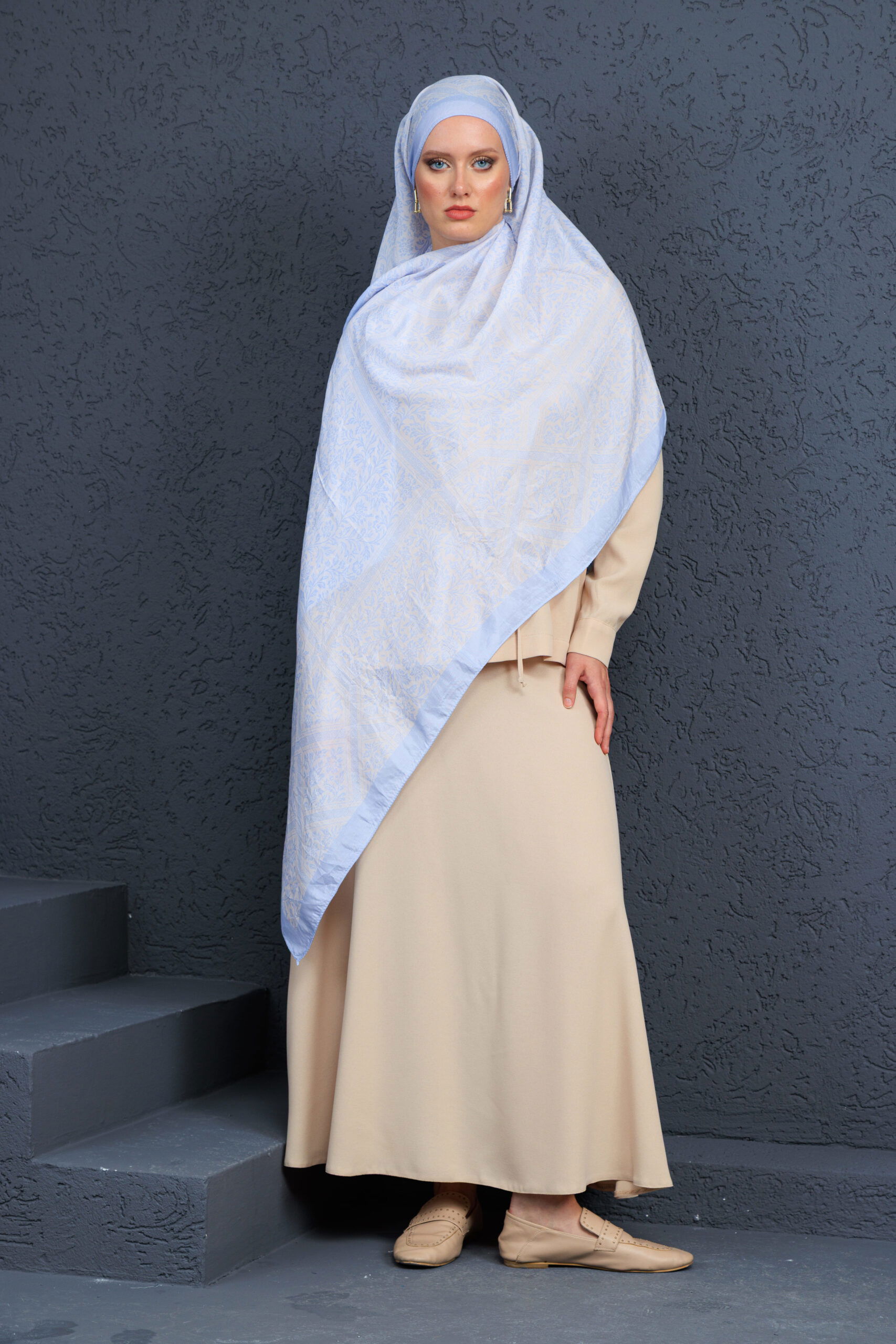 Viyana Şal Serisi - 469-005 - V- 6 - Gök Mavi - Görsel 3