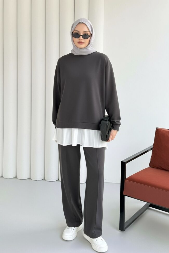 Loliy Oysho İkili Takım TKM100283 – Füme