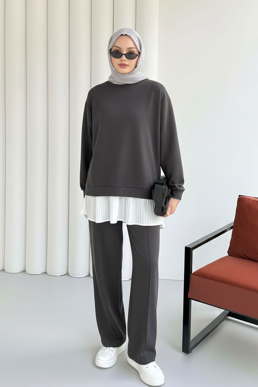 Loliy Oysho İkili Takım TKM100283 – Füme