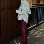 Pul Payetli Palazzo Kesim Bloom Pantolon PNT100279 - Bordo