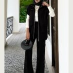 Premium Oysho  Yelekli İkili Takım TK100249  - Siyah
