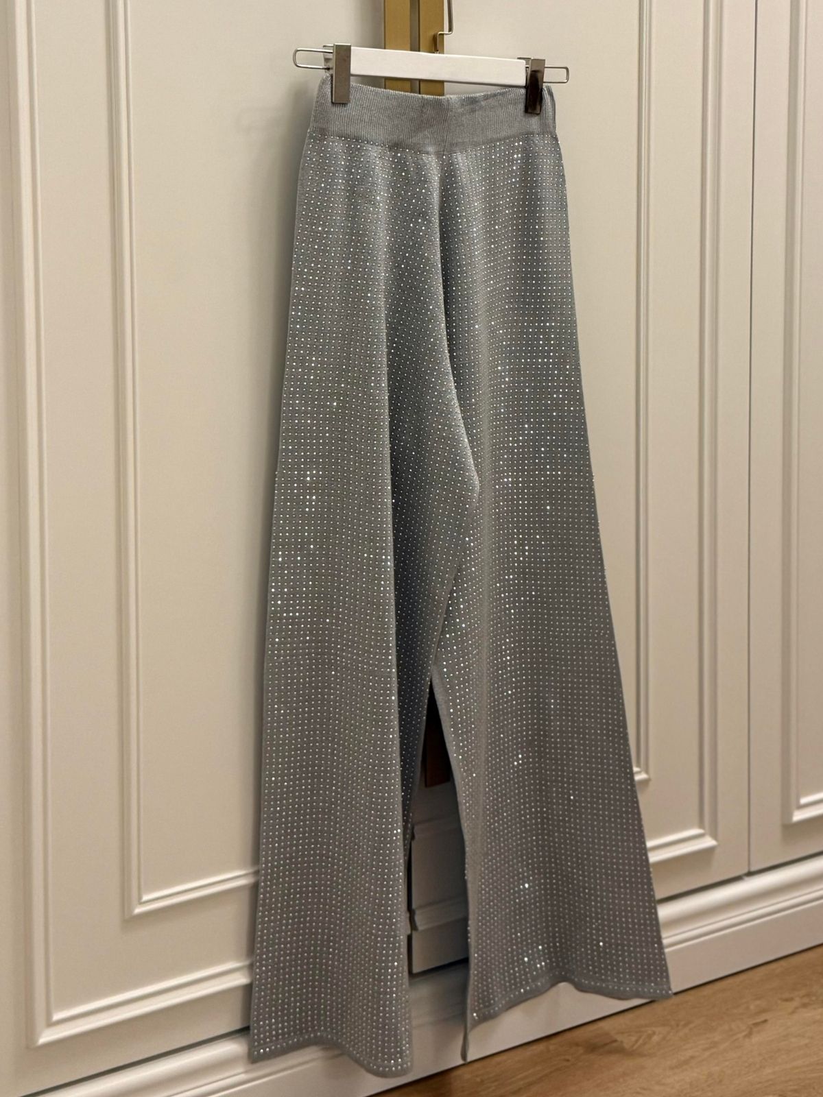 Taşlı Triko Pantolon PNT100293 - Gümüş - Görsel 3