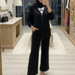 Premium Cep Fermuarlı Oysho İkili Takım TK100300  - Siyah