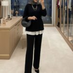 Premium Oysho Düğmeli  İkili Takım TK2968  - Siyah