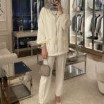 Premium Oysho Liona  İkili Takım TK100256 - Beyaz İnci