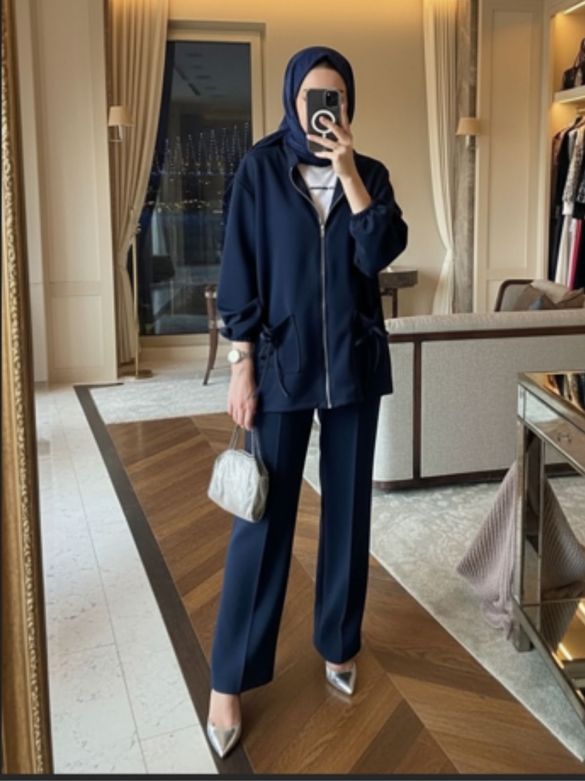 Premium Oysho Liona İkili Takım TK100256 - Lacivert