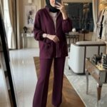 Premium Oysho Liona  İkili Takım TK100256 - Bordo