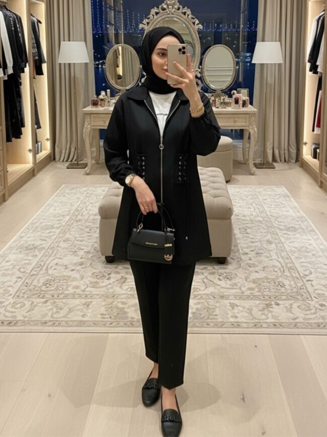 Premium Oysho Elin İkili Takım TK100254 -Siyah