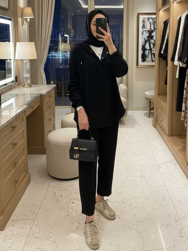 Velora Oysho İkili Takım TK100287 - Siyah