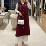 Elle Kapitone Yelek  DŞ100386 - Bordo