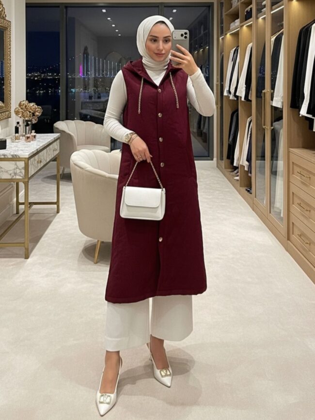 Elle Kapitone Yelek DŞ100386 - Bordo