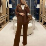 Kalve Taş İşlemeli İkili Takım TK100296 - Kahve