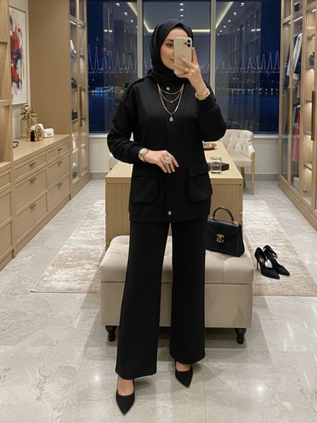 Nova Cepli Oysho İkili Takım TK100306 - Siyah