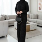 Lola Taşlı İkili Takım (Şal Hediye)TK100413 - Siyah