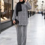 Lola Taşlı İkili Takım (Şal Hediye)TK100413 - Gri