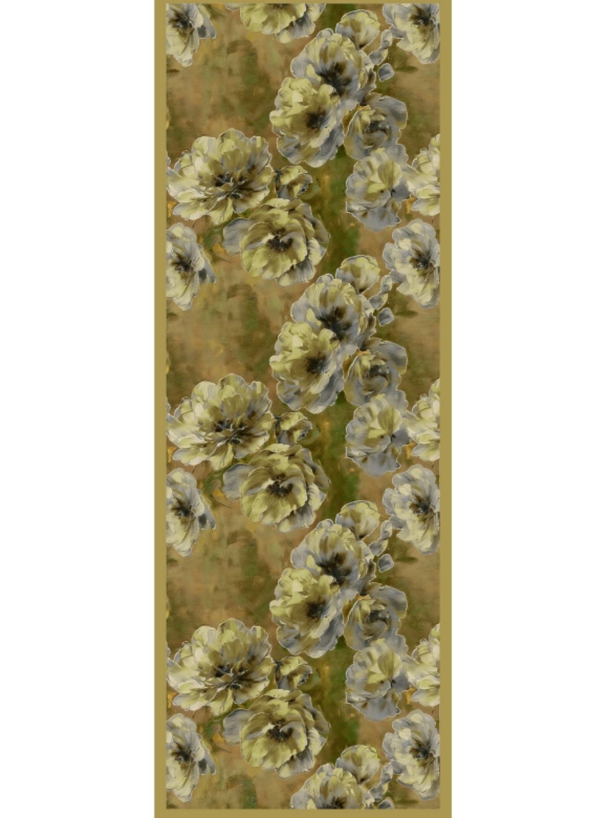 Zemheri Desen Şal 469-023 - V-9 - Yağ Yeşili