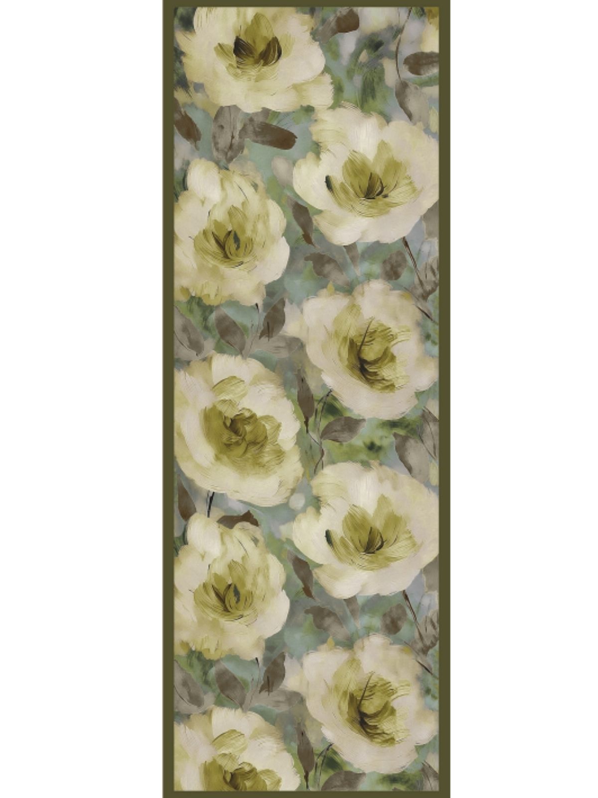 Nazende Desen Şal 469-020 - V-8 - Yağ Yeşili