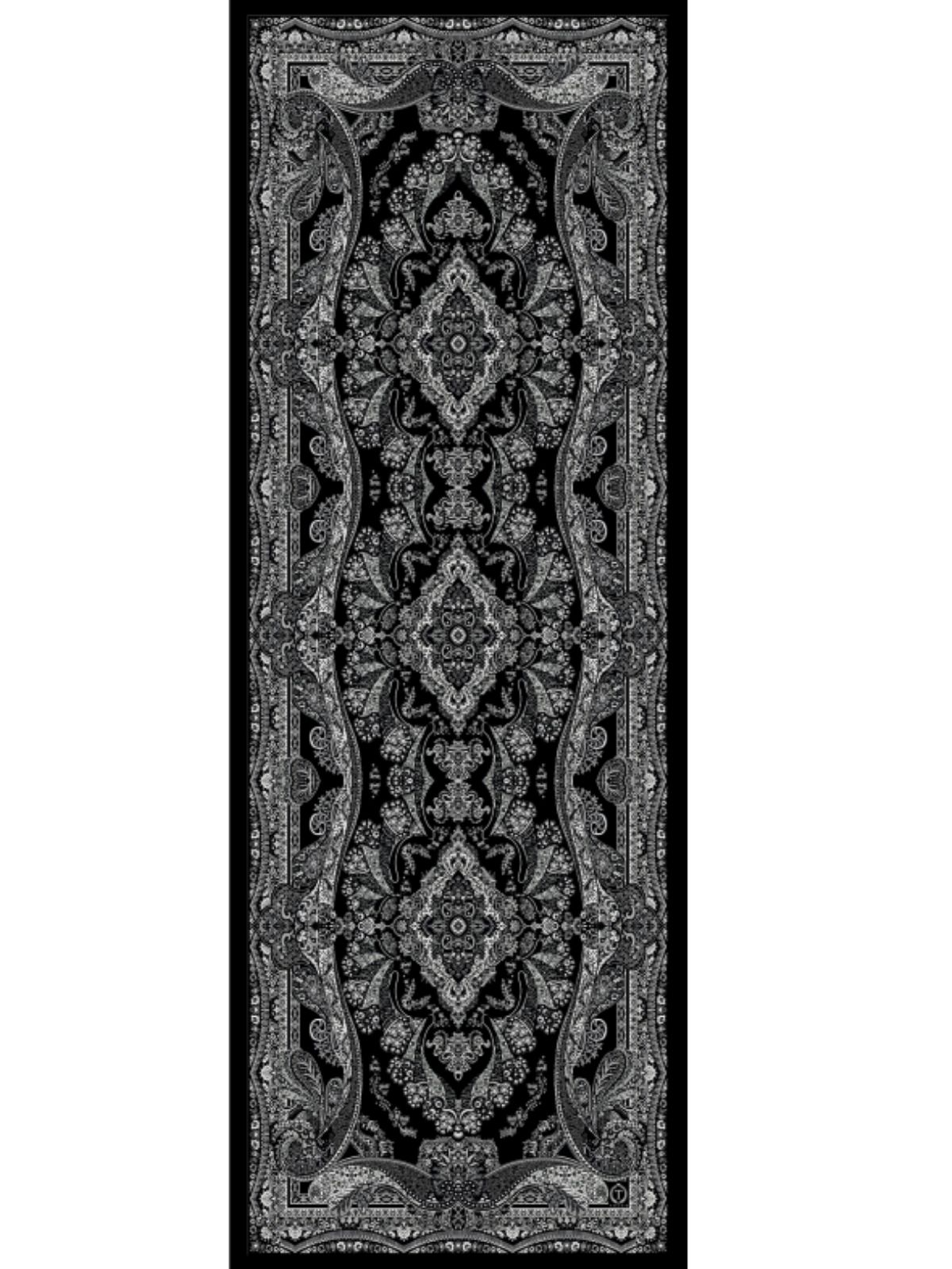 Ravza Desen Şal 469-019 - V-4 - Siyah