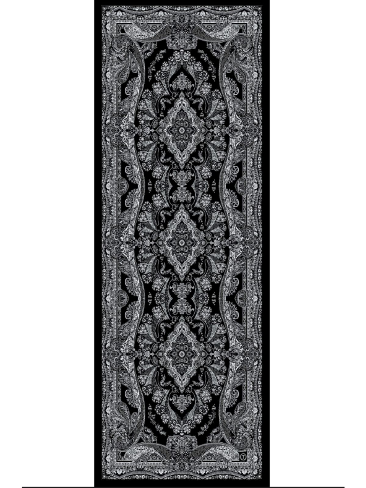 Ravza Desen Şal  469-019 - V-8 - Vanilya Siyah