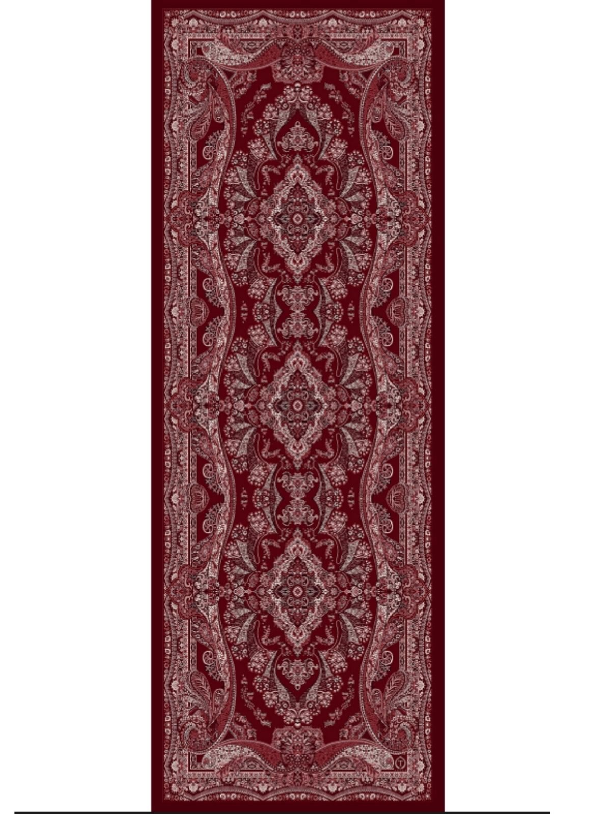 Ravza Desen Şal 469-019 - V-10- Bordo