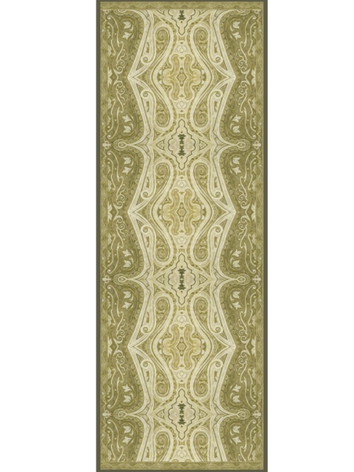 Mirşah Desen Şal 469-021 - V-6 - Yağ Yeşili