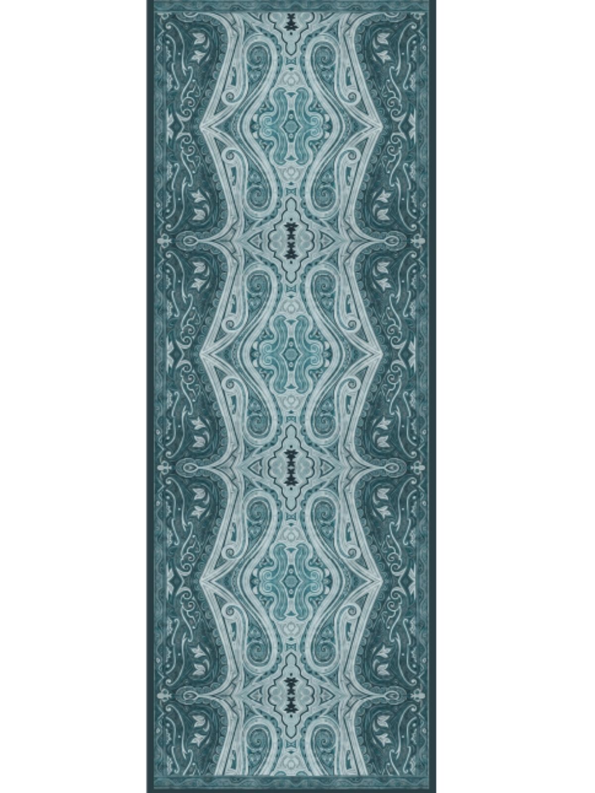 Mirşah Desen Şal  469-021 - V-8 - Deniz Mavi