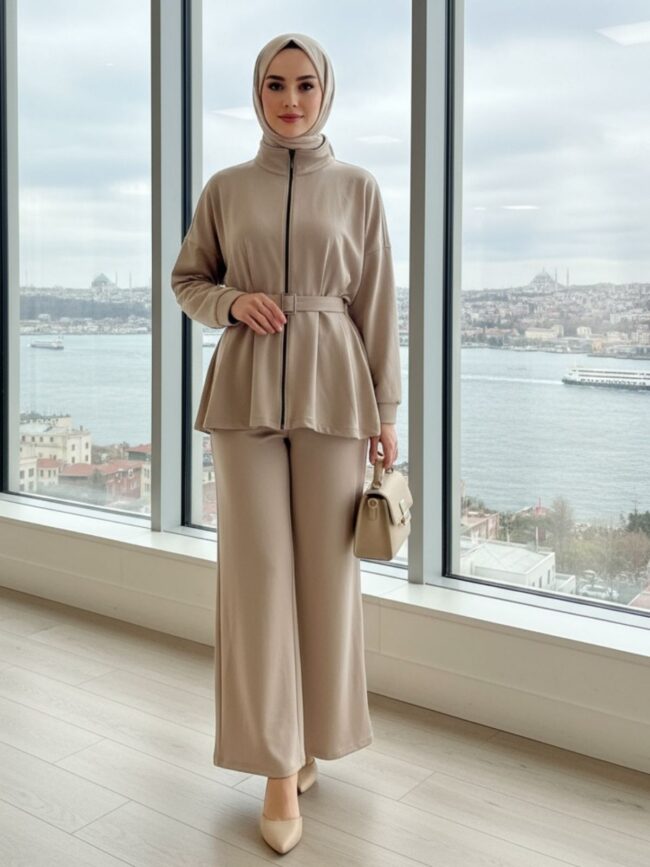 Premium Oysho Elina  İkili Takım TK100246  - Taş