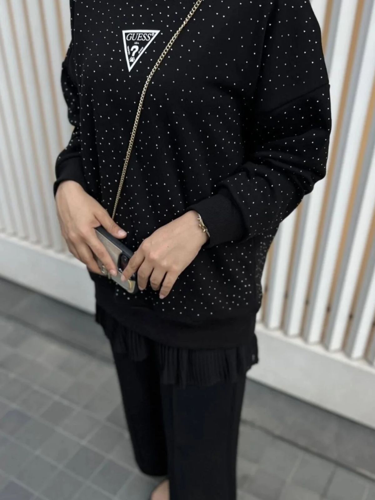 Ges Moni Taş Detay Sweat SWT100434- Siyah