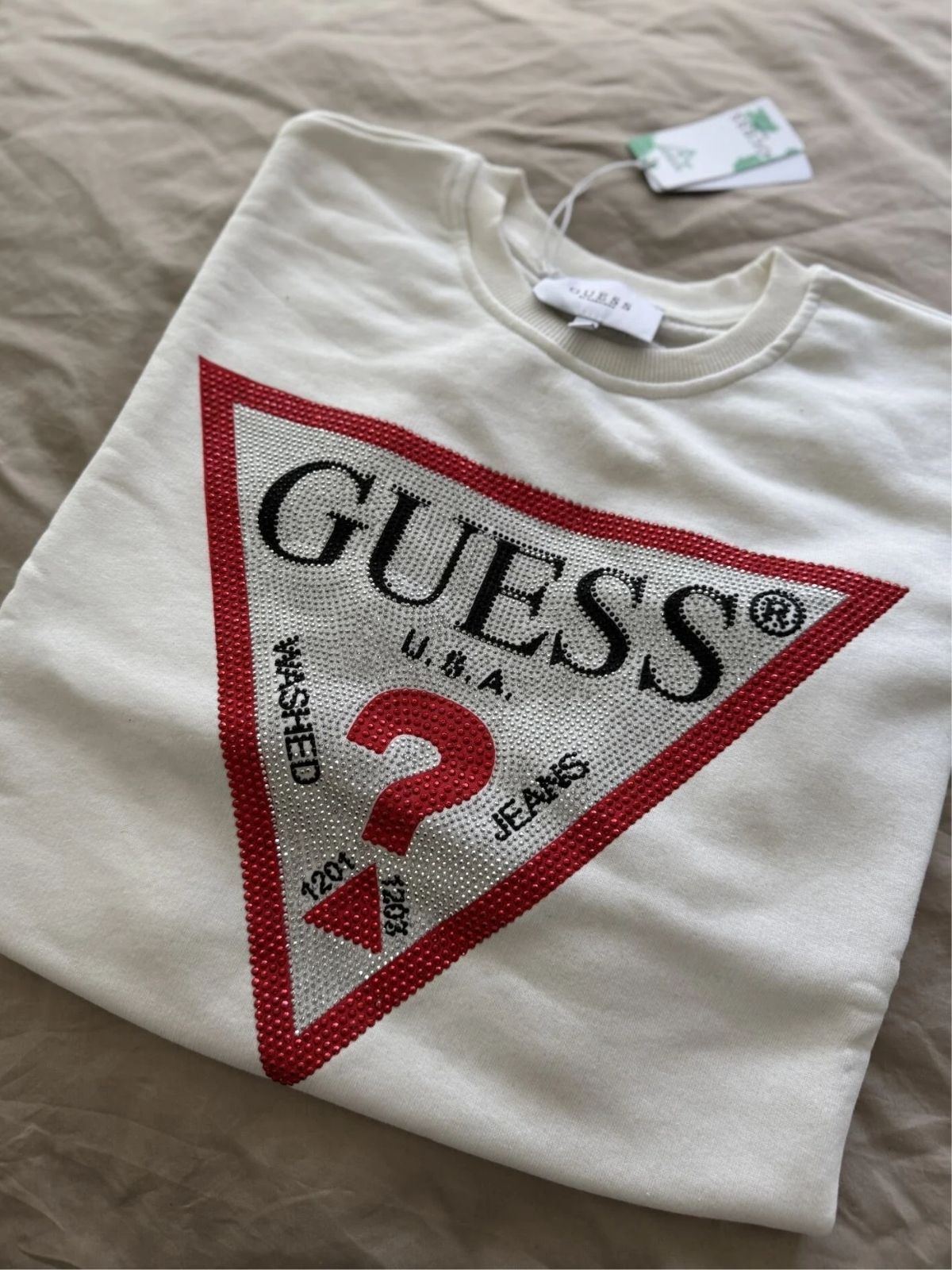 Ges Loli Taş Detay Sweat SWT100435- Beyaz