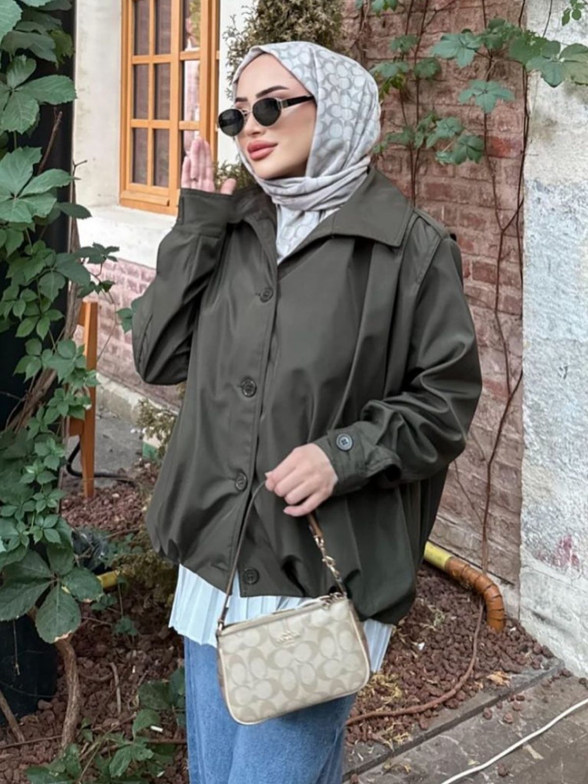 Zara Bomber Trençkot DŞ100237 - Koyu Haki